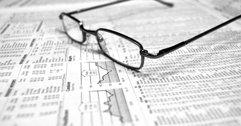 Glasses on paper image